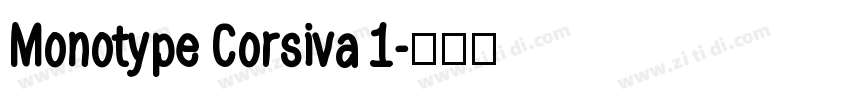 Monotype Corsiva 1字体转换